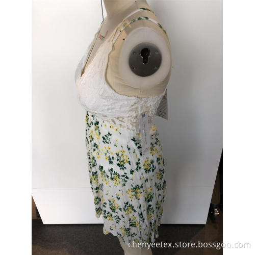 Patchwork dresses with cross-straps